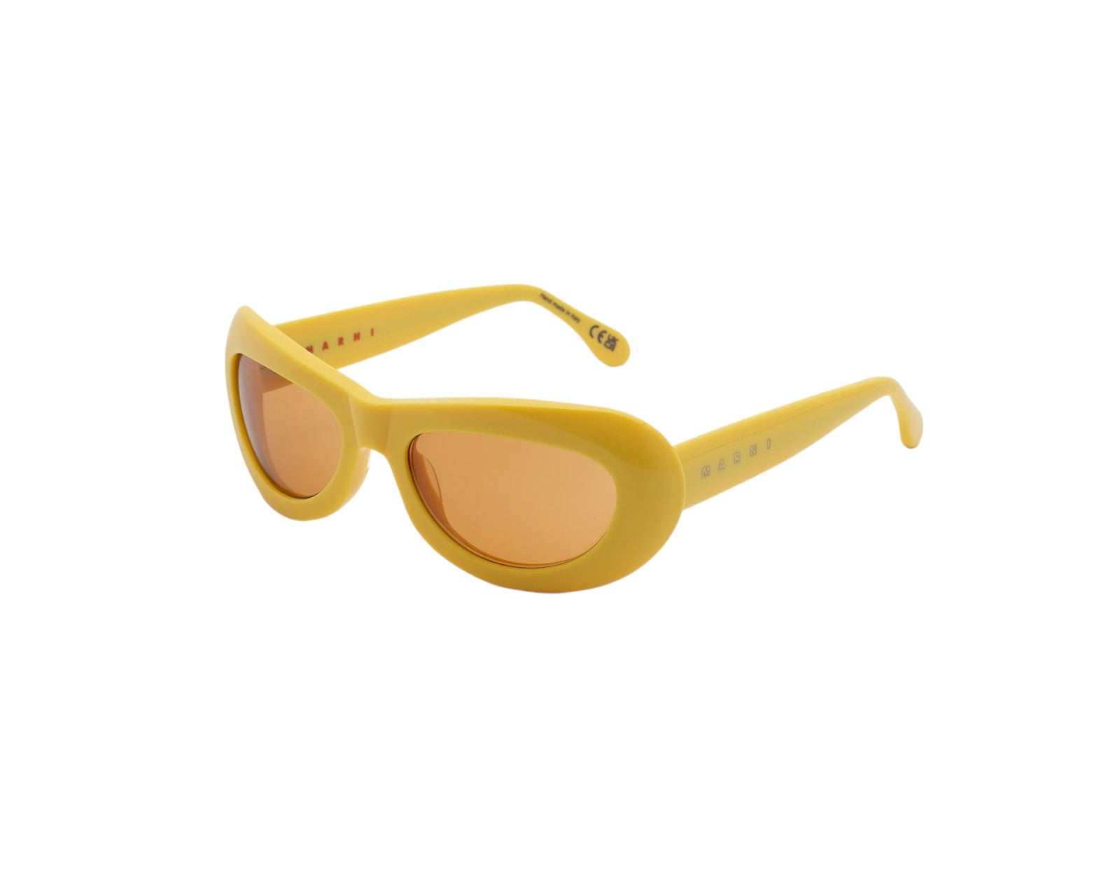 8059026122168 - Unisex Field Of Rushes Yellow 7IE Gläser SONNENBRILLEN Acetat Gelb Braun Geometrisch Normal