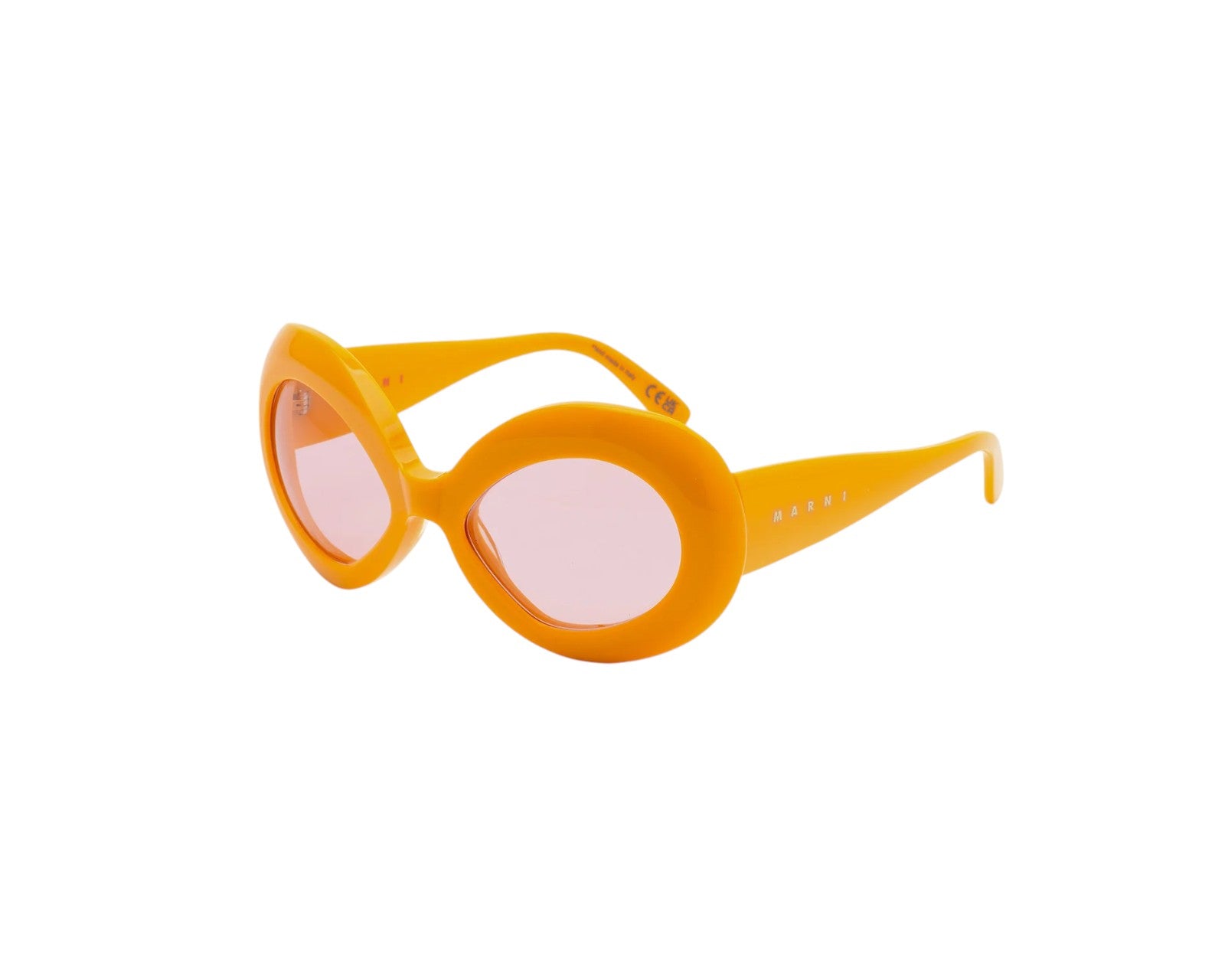 8059026122182 - Unisex Lake Of Fire Orange ONE Gläser SONNENBRILLEN Acetat Orange Rosa Oversize Normal