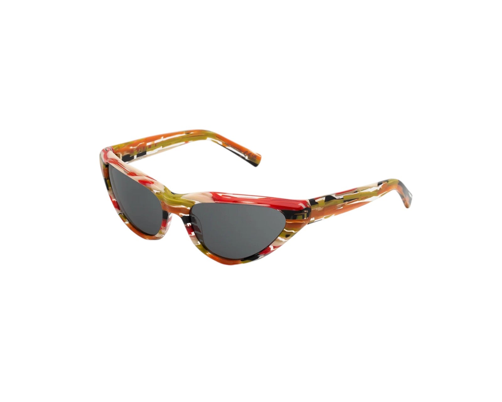 8059026124025 - Unisex Mavericks Spacey Stripey ZEQ Gläser SONNENBRILLEN Acetat Multi-Farben Grau Wraparound Normal