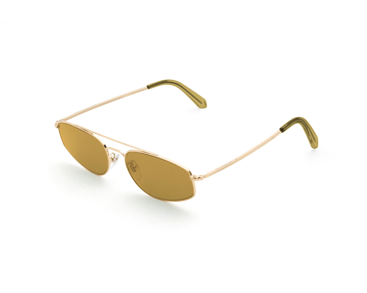 8059026124414 - Unisex WAF Tema 20 Mustard Gläser SONNENBRILLEN Metall Gold Braun Geometrisch Normal