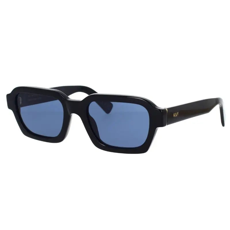 8059026124643 - Unisex 38L Caro Dark Blue Gläser SONNENBRILLEN Acetat Schwarz Blau Quadratisch Normal