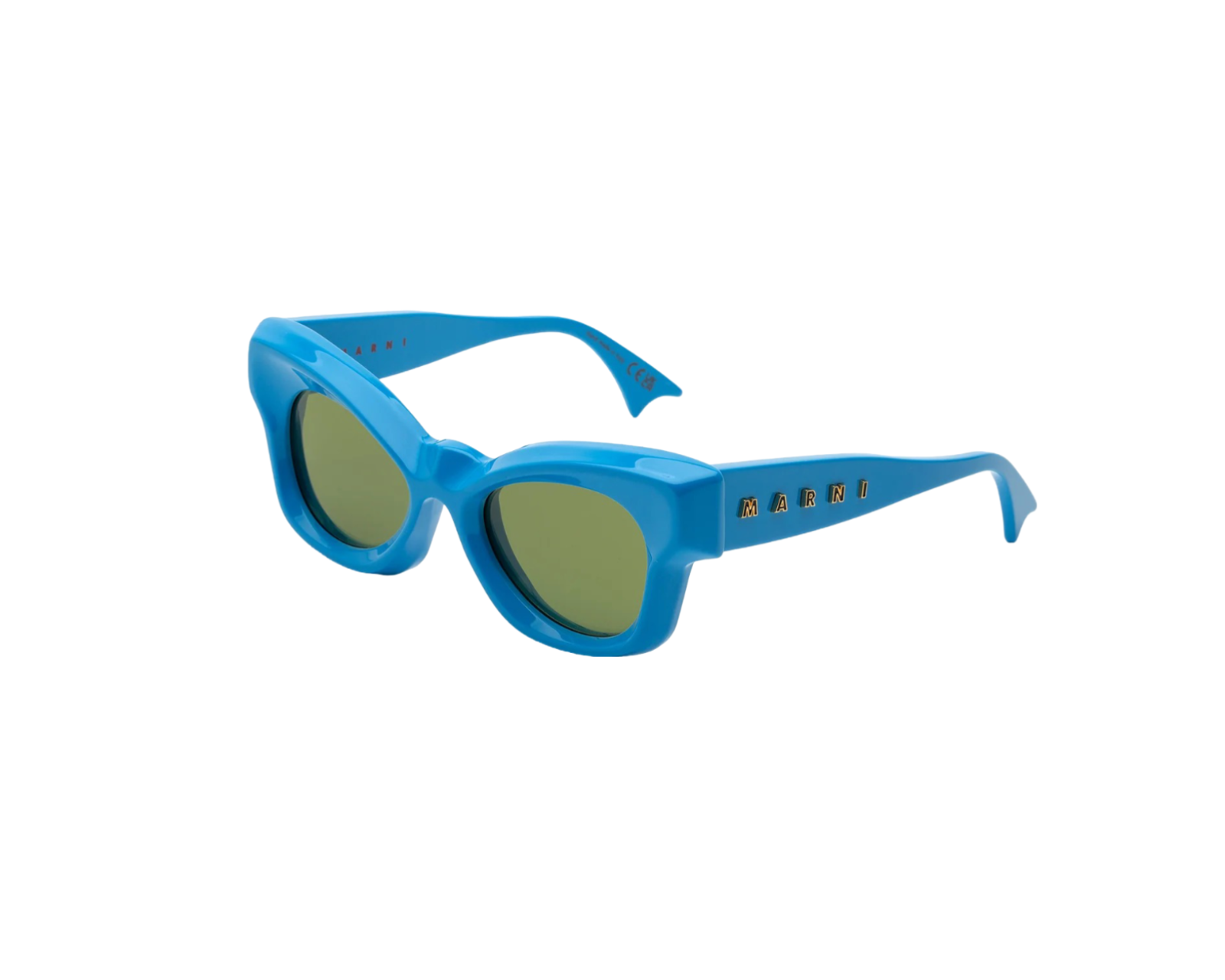 8059026125251 - Unisex Magneticus Lazuli M2B Gläser SONNENBRILLEN Acetat Hellblau Grün Geometrisch Normal