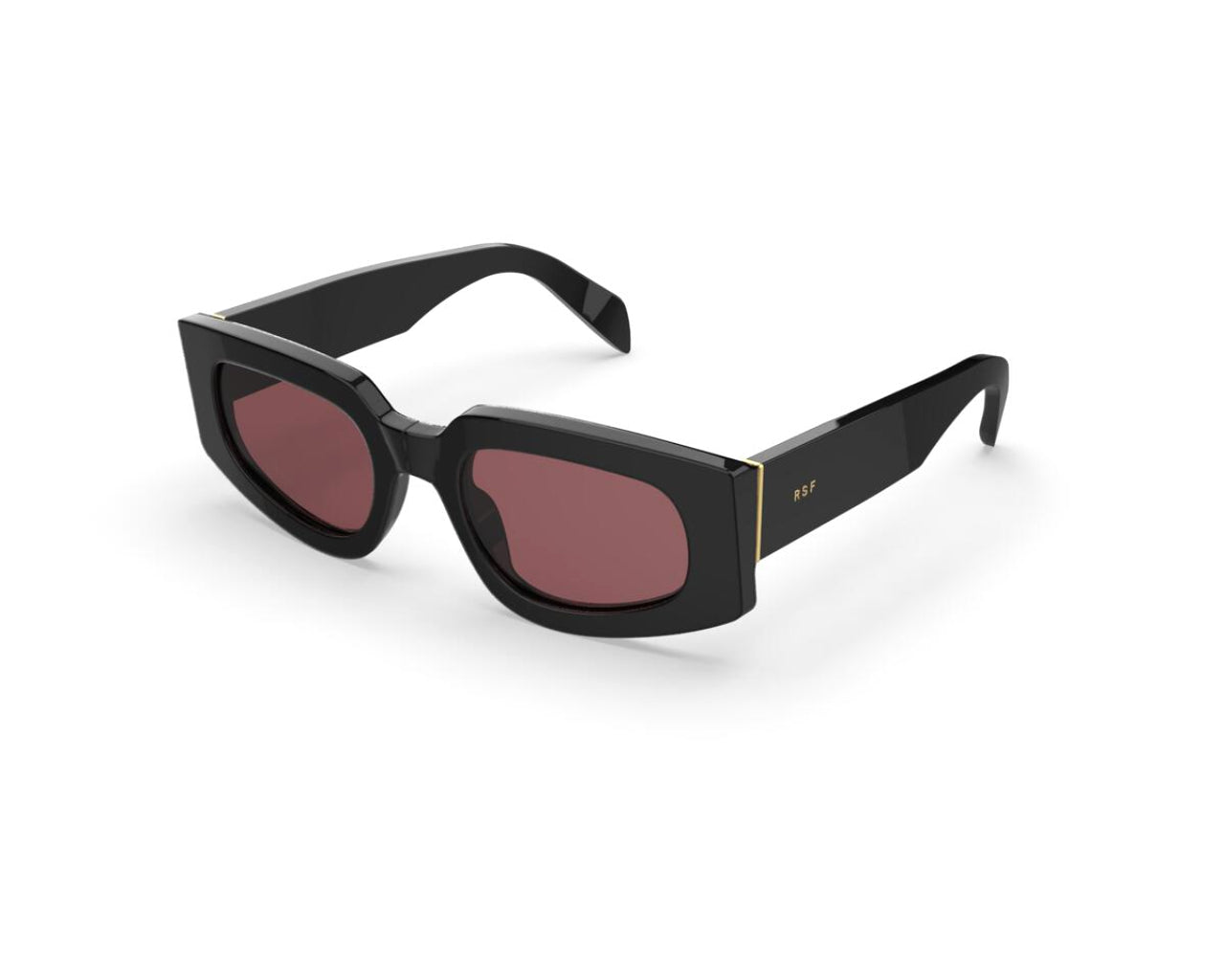 8059026125770 - Unisex 77Q Tetra Fantome Gläser SONNENBRILLEN Acetat Schwarz Bordeaux Kreisel Normal