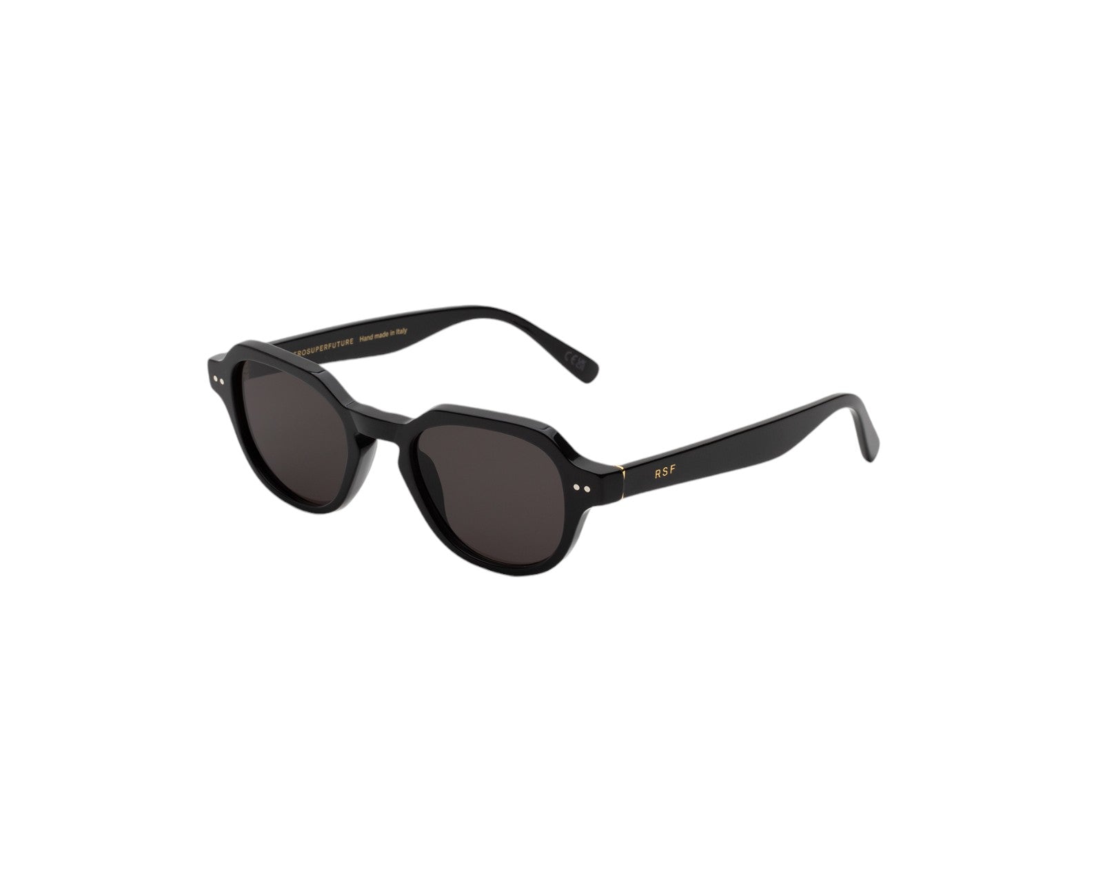 8059026127323 - Unisex 2PG Voce Black Gläser SONNENBRILLEN Acetat Schwarz Schwarz Rund Normal