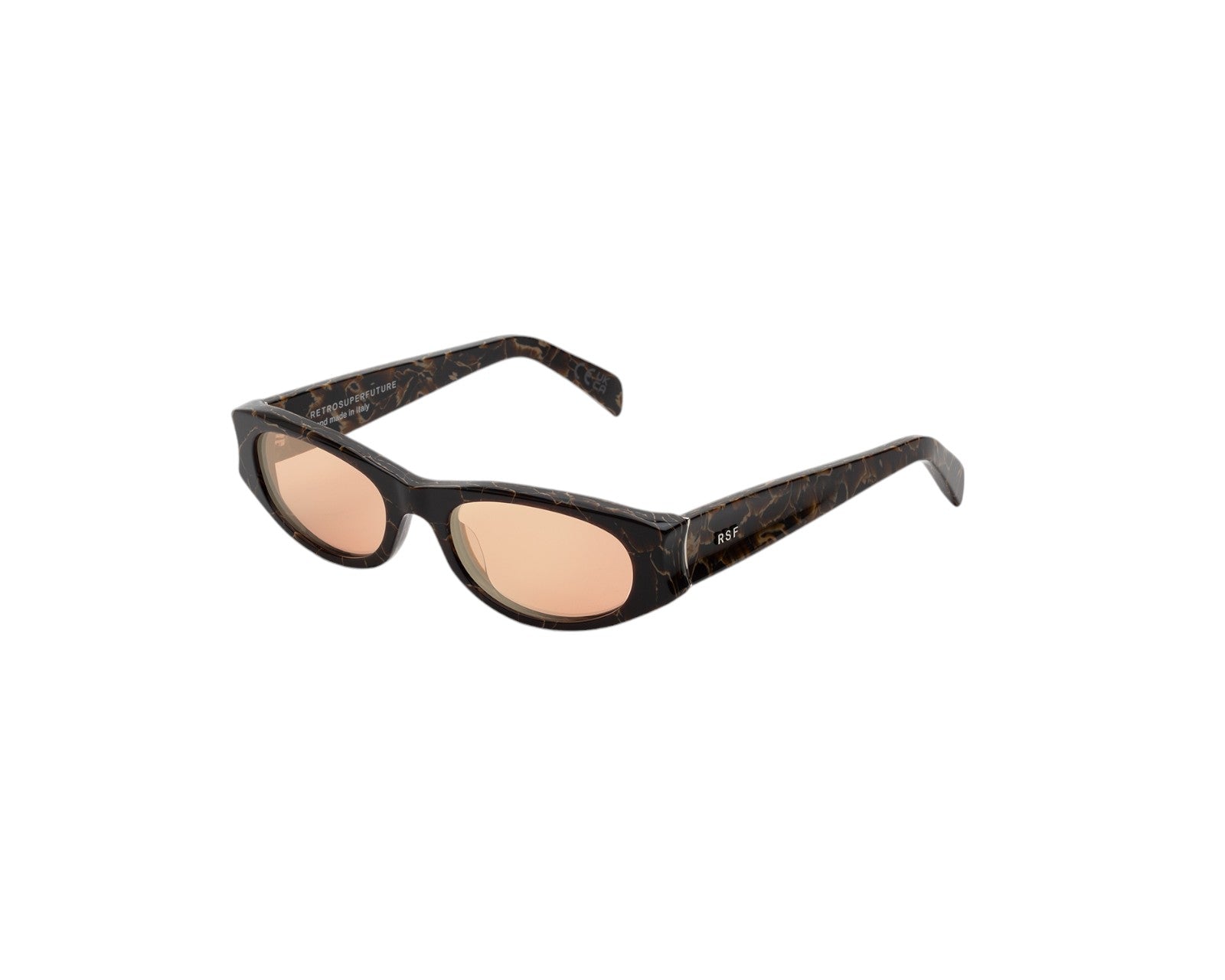 8059026127446 - Unisex LS3 Razzo Brown marble Gläser SONNENBRILLEN Acetat Braun Rosa Geometrisch Normal