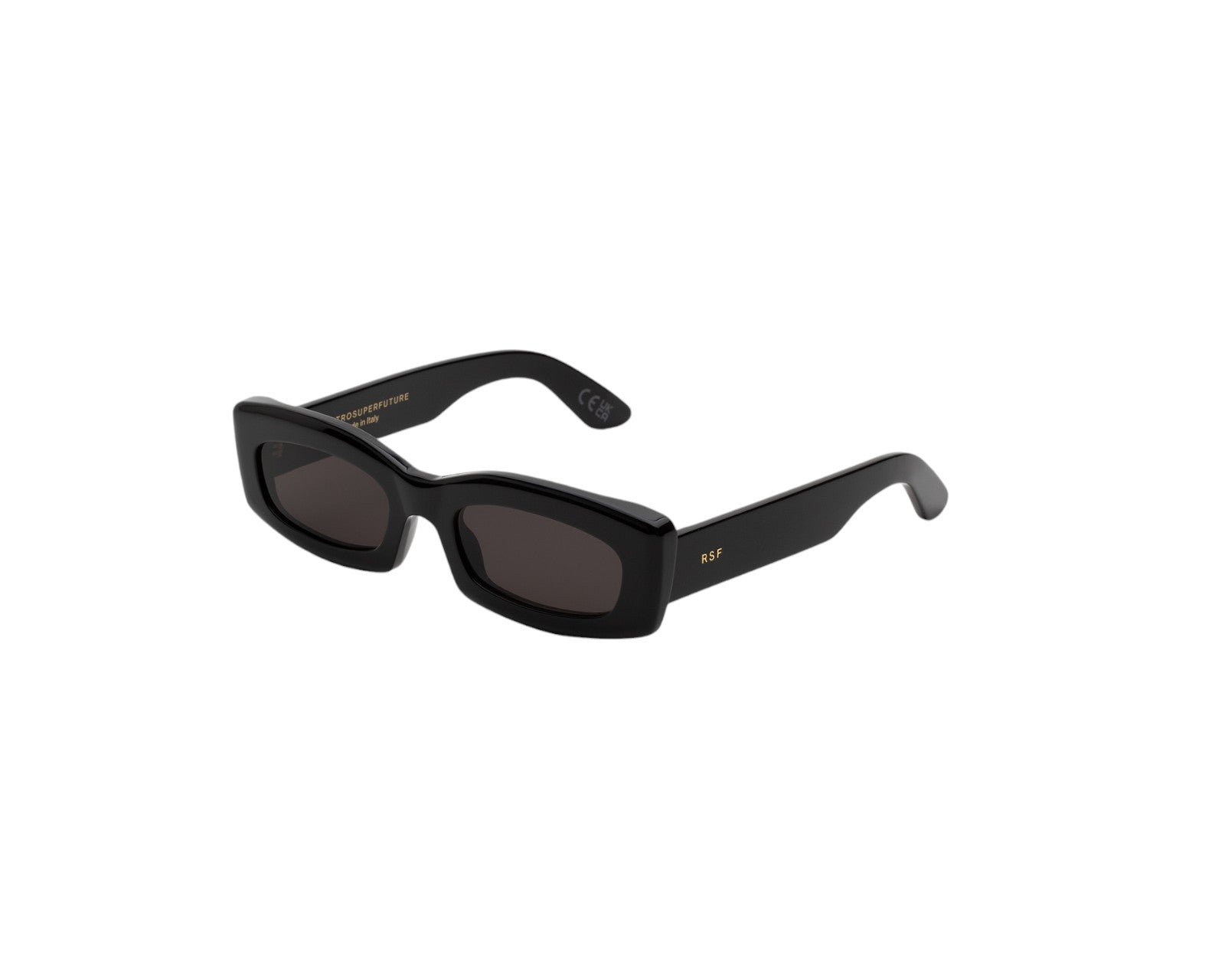 8059026127477 - Unisex 8E6 Zaga Black Gläser SONNENBRILLEN Acetat Schwarz Schwarz Quadratisch Normal