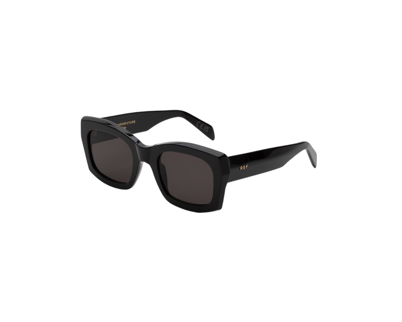 8059026127514 - Unisex D73 Komori Black Gläser SONNENBRILLEN Acetat Schwarz Grau Quadratisch Normal