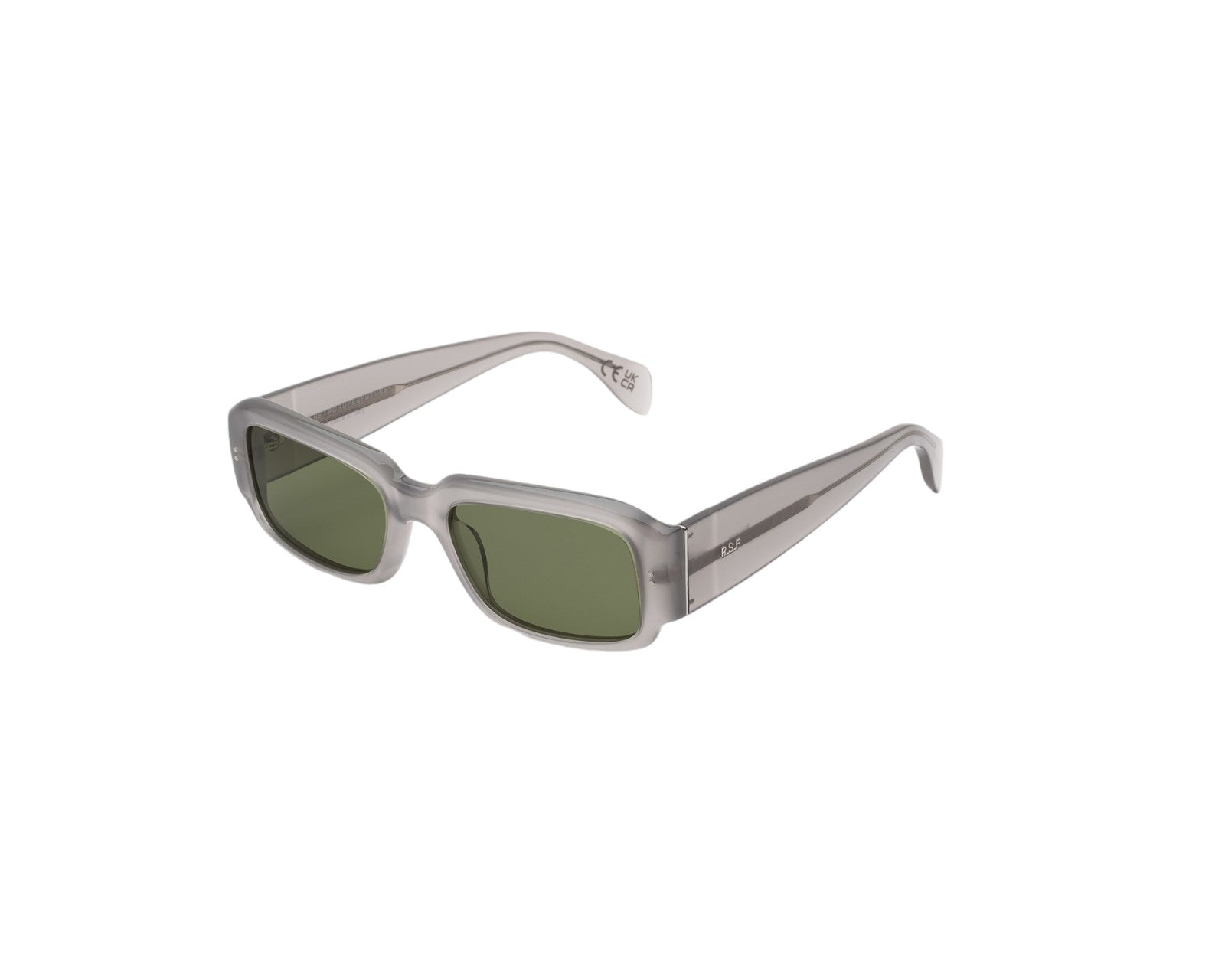 8059026128641 - Unisex J1A Etrusco Grigio chiaro Gläser SONNENBRILLEN Acetat Grau klar Grün Quadratisch Normal