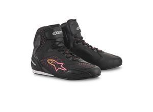 8059175190070 - Alpinestars Stella Faster 3 Rideknit Damen Motorradschuhe - Schwarz Pink Gelb - 37 - female