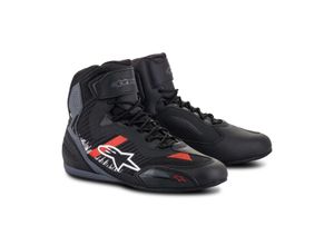 8059175337345 - Motorradschuhe Alpinestars Faster-3 Rideknit Schwarz-Grau-Hellrot