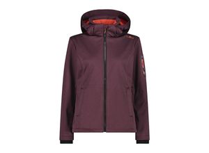 8059342957550 - Damen Softshelljacke ZIP HOOD burgund (Größe 38)