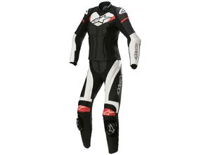 8059347015606 - Lederkombi Alpinestars Stella GP Plus Schwarz-Weiß-Hellrot 2-teilig 50