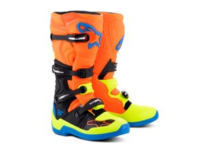 8059347051710 - Alpinestars Crossstiefel Alpinestars TECH 5 Orange Fluo-Enamel Blau-Gelb Fluo 42