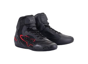 8059347155883 - Motorradstiefel Alpinestars Faster-3 Rideknit Schwarz-Dunkelgrau-Hellrot