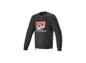 8059347271026 - Fleecepullover Alpinestars FQ20 Legit Crew Schwarz-Hellrot