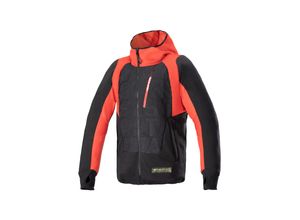 8059347271217 - Motorradjacke Alpinestars MOSTEQ Hybrid Hooded Schwarz-Feuerrot