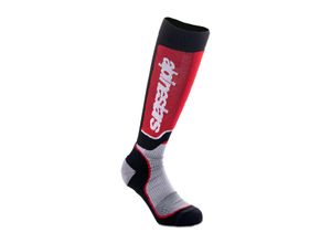 8059347271972 - Crossstrümpfe Alpinestars Plus Socks Schwarz-Grau-Rot Kinder Medium-Large