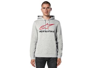 8059347332758 - Hoodie Alpinestars Always 20 Grau Heather-Rot-Schwarz