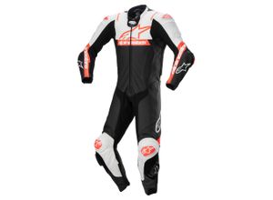 8059347340210 - Lederkombi Alpinestars Missile V2 Ward 1 PC Leather Schwarz-Weiß-Rot Fluo