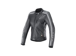 8059347354217 - Motorradjacke Alpinestars Stella Dyno Leather Damen Schwarz-Teergrau-Dunkelgrau