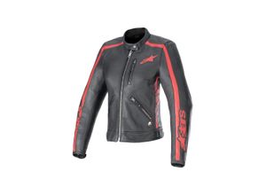 8059347366494 - Motorradjacke Alpinestars Stella Dyno Leather Damen Schwarz-Haute Rot