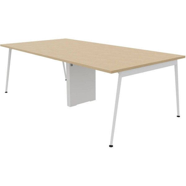 8059519730139 - Konferenztisch X3 X3LT112+X3LT12A RK I 75cm (H) 240cmx120cm (BxT) rechteckig eiche   Weiß 8059519730139 Quadrifoglio