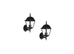 8059606098722 - Aigostar - wandlampe gartenlaterne E27 outdoor IP44 schwarz 2 stück