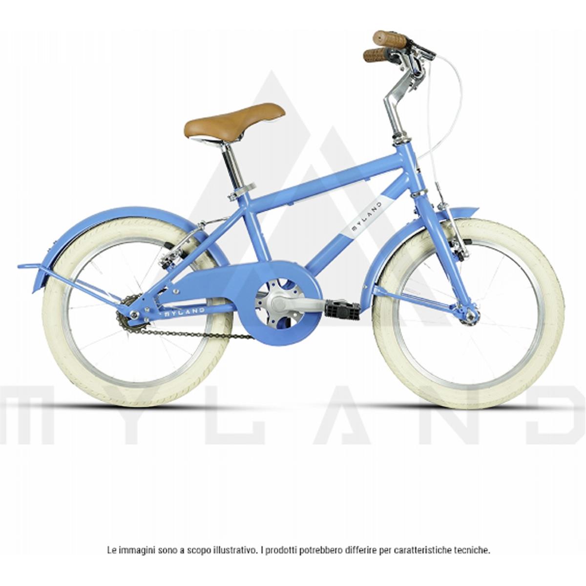 8059796060011 - 16 Kinderfahrrad City Blau aus Stahl mit V-Brake Bremsen