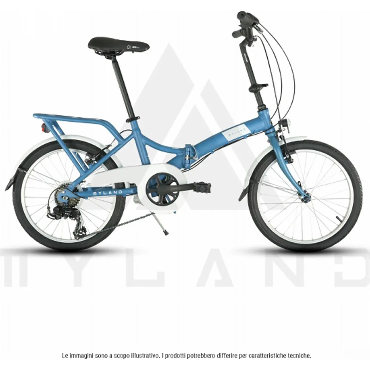 8059796060073 - Faltfahrrad 20 City Blau mit Aluminiumrahmen und Shimano 6-Gang-Schaltung