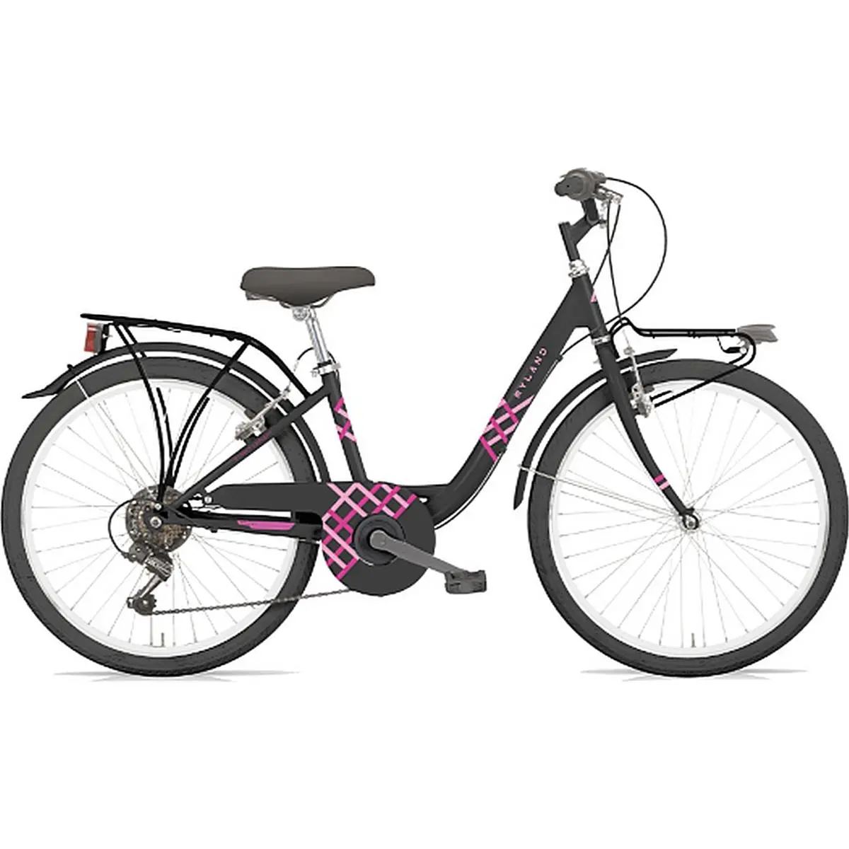 8059796060943 - Vicolo 262 City L Fahrrad Schwarz Pink Größe S 26 Räder Shimano 6V