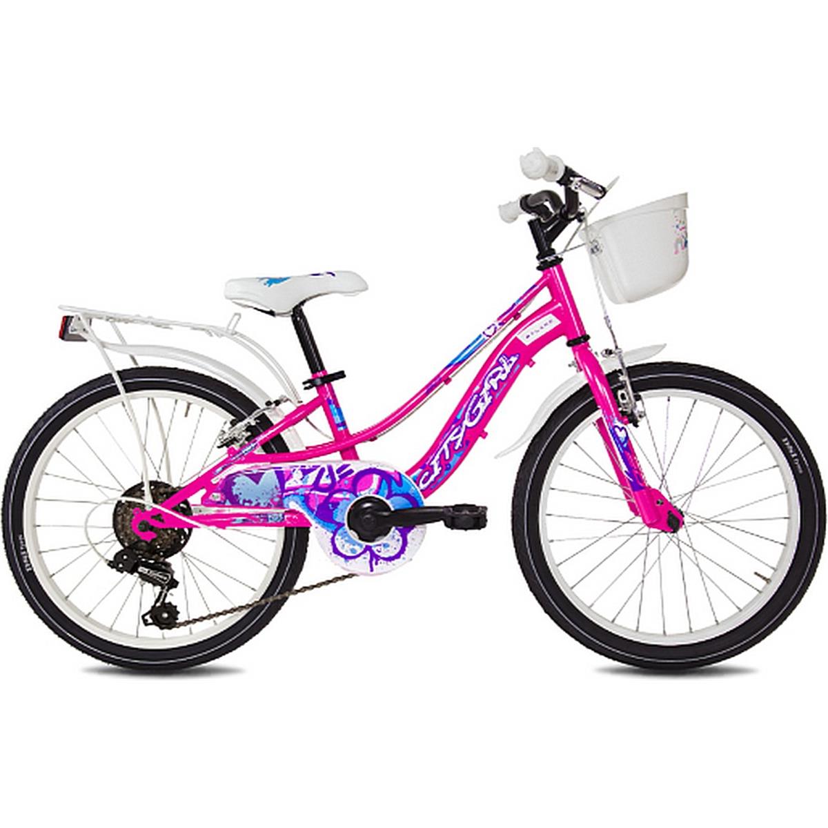 8059796061124 - Stadtfahrrad Mädchen 20 Kid Fuchsia mit Shimano 6-Gang und V-Brake