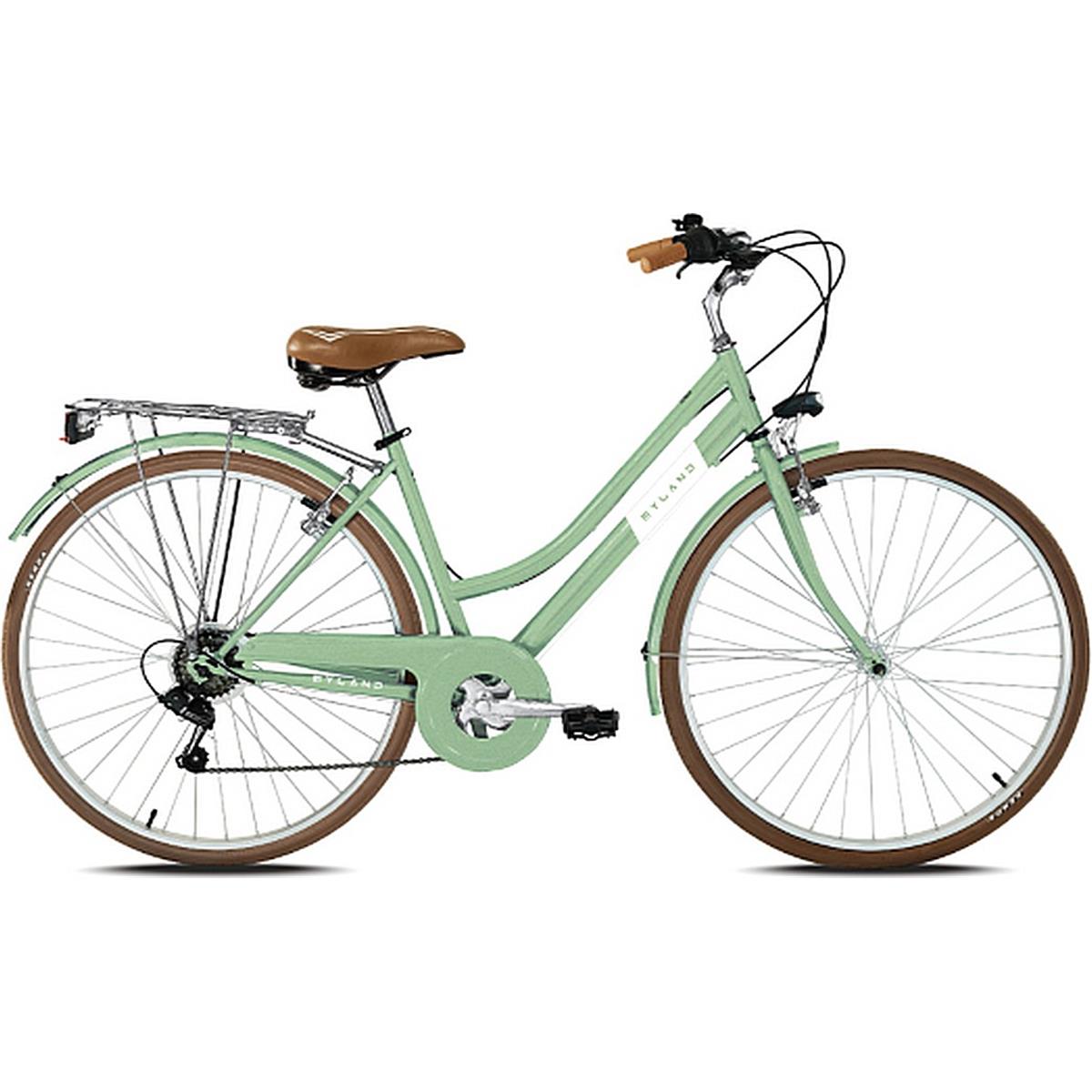 8059796061353 - Damen City Fahrrad MYLAND 28 Grün mit Shimano 7-Gang Größe S