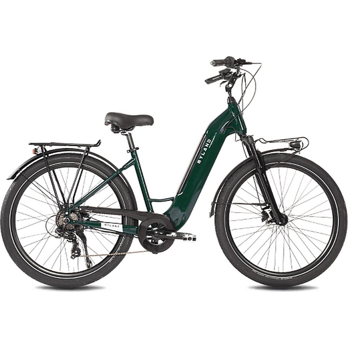 8059796061407 - E-Bike Unisex Handy 26 Grün XS - MYLAND E-City Bike mit Shimano 7-Gang und hydraulischen Scheibenbremsen