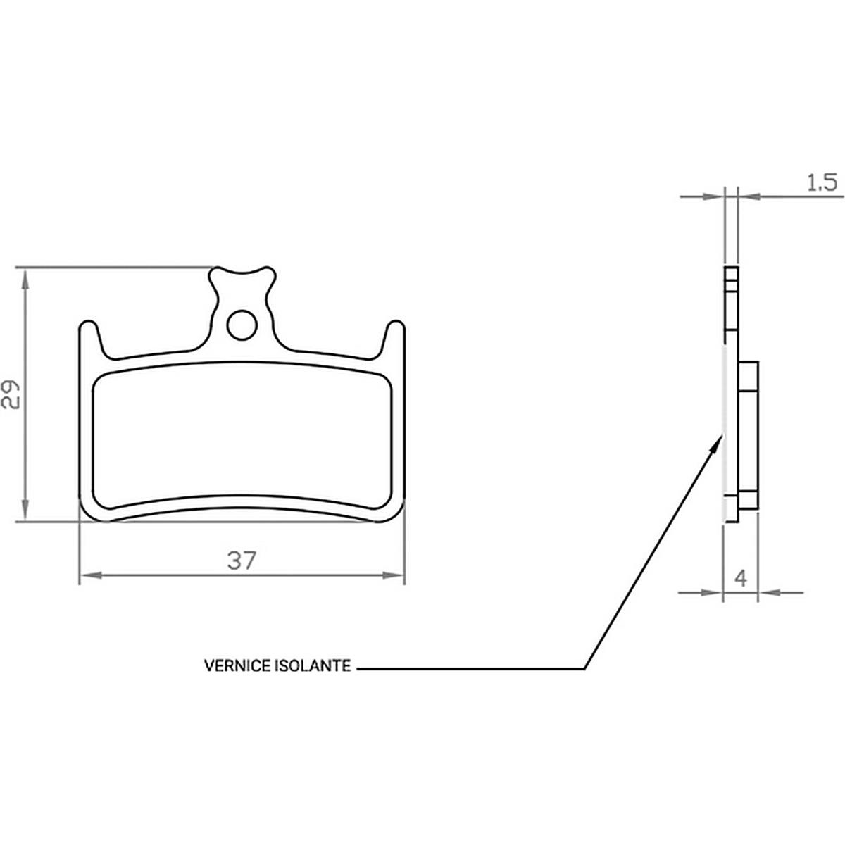 8059796062954 - Hope E4 Bremsbeläge organisch für E-Bikes - Kompatibel mit Tech 4 3 Race Evo RX4 - 1 Set