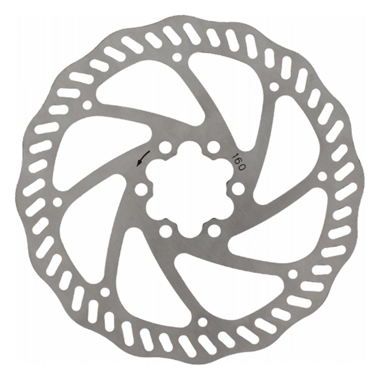 8059796063241 - Bremsscheibe Monoblock 160mm 6 Löcher Silber Leicht und Robust 8059796063241 - Bremsscheibe Monoblock 160mm 6 Löcher Silber Leicht und Robust