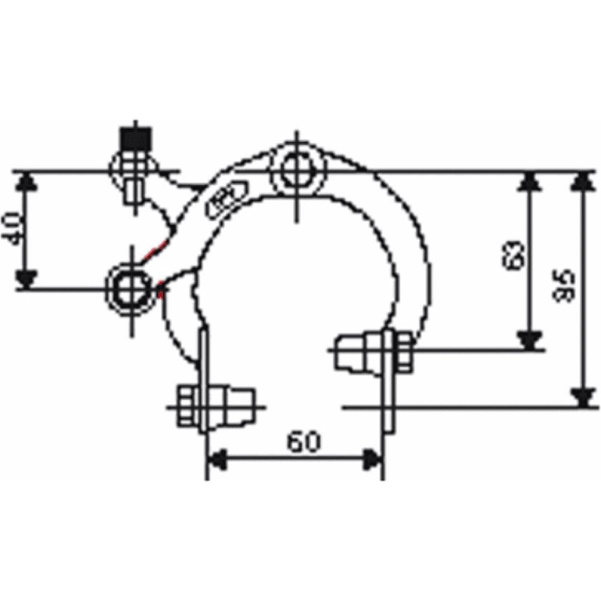 8059796065320 - Paar Senior V-Brake Bremsen 63 85 mm Mechanisch aus Stahl für Fahrräder