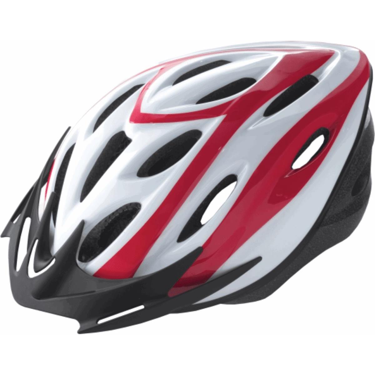 8059796065917 - Rider Out-Mould Helm Weiß Rot 54-58cm für MTB und Straße EN1078 zertifiziert