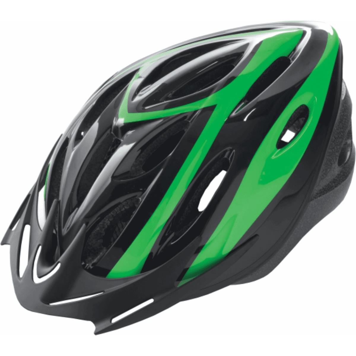 8059796065931 - Rider Helm Schwarz Grün 54-58 cm für MTB und Straße EN1078 zertifiziert