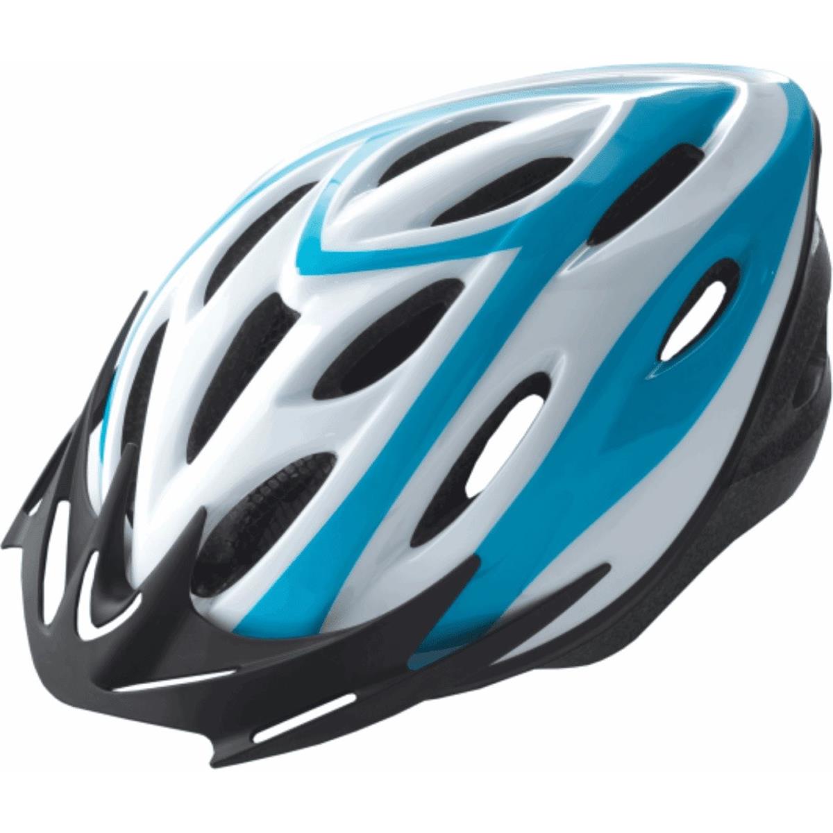 8059796066006 - Rider Out-Mould Helm Weiß Blau Größe L 58-61cm für MTB und Straße