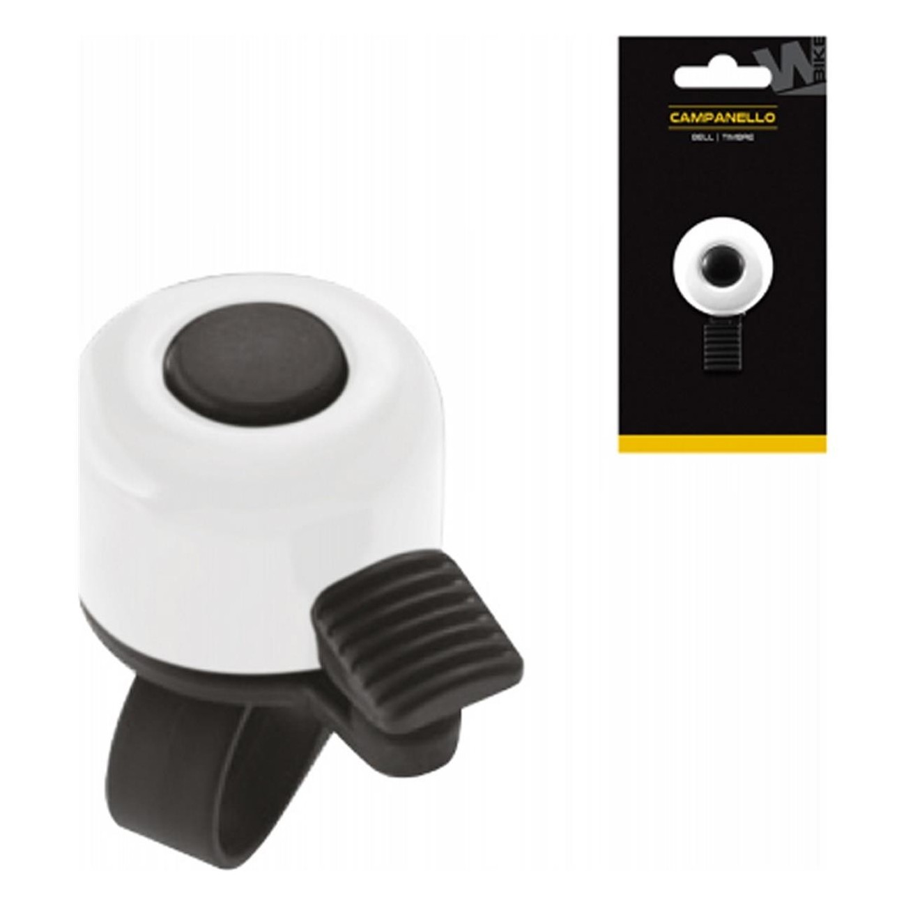 8059796066778 - Weißer Din Din Klingel aus Edelstahl Ø34 mm - Elegant und Langlebig