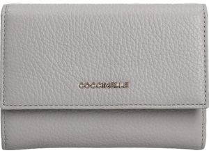 8059978604606 - COCCINELLE Geldbörse Leder Emblem für Damen grau