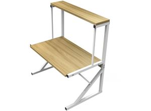 8073836222139 - Haloyo - Küchenregal Standregal Mikrowellenregal mit 2 Ablagen Industrie-Design für Mikrowelle Kochutensilien Gewürze 655430cm Holzfarbe