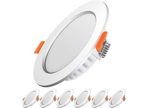 8102082532300 - Memkey - LED-Einbaustrahler extra flach LED-Einbaustrahler für den Innenbereich Deckenleuchte rundes ultraschlankes Downlight 7 w Glühlampe