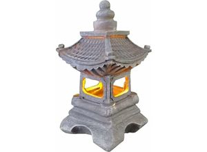 8130962050866 - Ulisem Japanische Gartenlaterne für den Außenbereich Solar-Außendekoration Garten-Zen-Statue Pagodenlaterne kreatives Geschenk Vintage-Handwerk