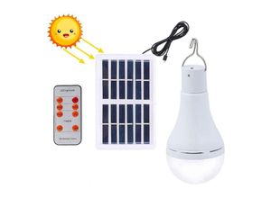 8130963081098 - Mumu - Wasserdichte Solar-LED-Glühbirne mit Fernbedienung und Timer Außenleuchte ideal für Garten Wandern