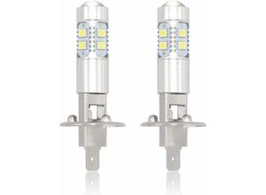 8130963081104 - Mumu - H1 led Scheinwerferbirnen 6000K Super White Nebelscheinwerfer 100W 2400LM Tagfahrlicht drl 360° Strahlbirnen Lampe (2er Set)