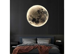 8130963081234 - Mumu - Innenwandleuchte moderne LED-Wandleuchte 15 w Kreis-Design 6500 k Schwarz Schlafzimmer Wohnzimmer 24 cm