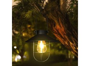 8130963081814 - Mumu - Solar-Außenlaterne Vintage-Stil in Metall - Solar-LED-Lampe für Garten Terrasse Garten oder Weg