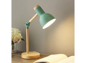 8130963081821 - Mumu - Kreative Holz-Schreibtischlampe im nordischen Stil Faltbare Tischlampe aus Eisen Augenschutz-Leselampe für Wohnzimmer Schlafzimmer Wohnkultur