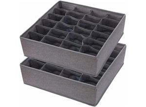 8130963081845 - Socken Unterwäsche Schublade Organizer Teiler 2er Pack Unterwäsche Organizer48Zellen Faltbarer Schrank Organizer Aufbewahrungsboxen für Kleidung